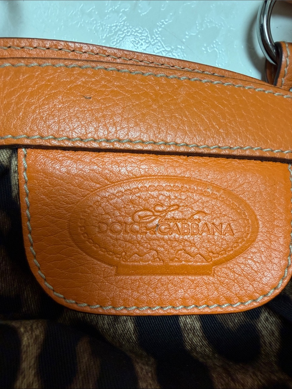 Dolce & Gabbana Orange Leopard Handbag - Picture 6 of 15